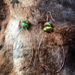 One Statement African Glass Bead Earrings.